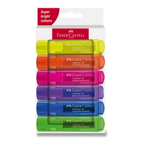 Zvýrazňovač Faber-Castell Textliner 46 Neon súprava 6 ks